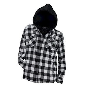 850 KOSZULA OCIEPLANA Z KAPTUREM BLACK/GREY