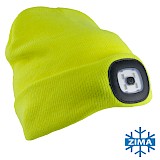 7091 YELLOW Z LATARKĄ CZAPKA OCIEPLANA - zdjęcie 2